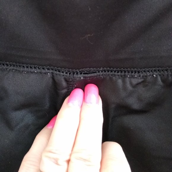 Wide Leg Yoga Pant, Black Lined with Shaper Shorts by BOCA, Size Small - Picture 13 of 13